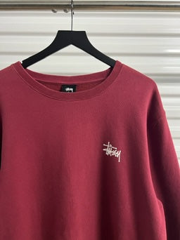 2000’s Vintage Stussy Maroon Sweatshirt - L