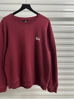 2000’s Vintage Stussy Maroon Sweatshirt - L