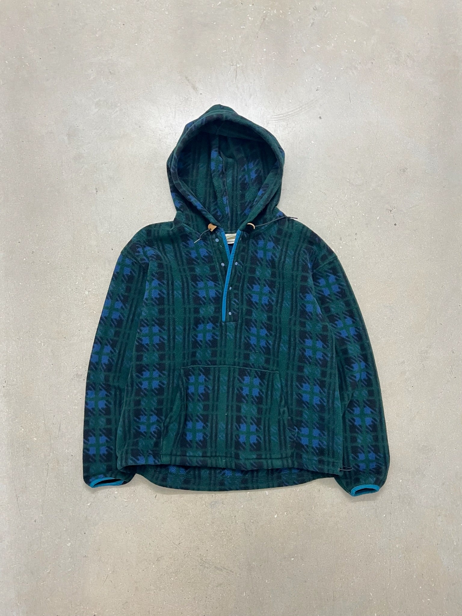 Vintage LL Bean plaid Fleece Jacket - M