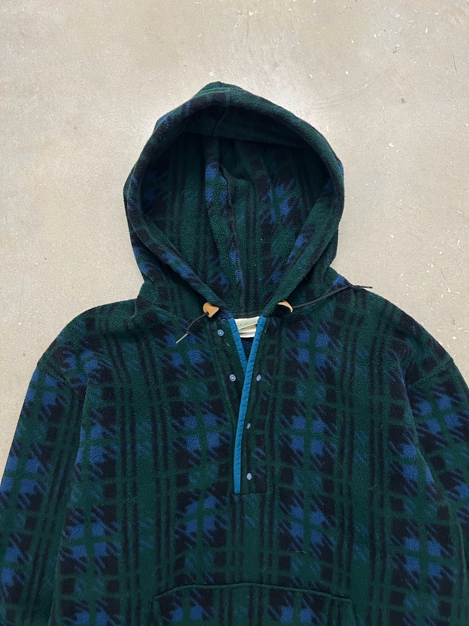 Vintage LL Bean plaid Fleece Jacket - M